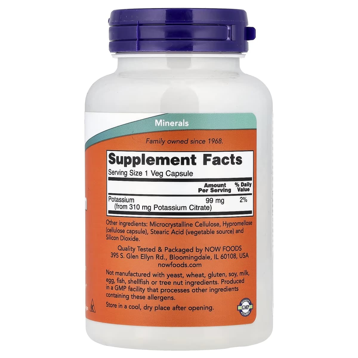 Now Foods - Potassium Citrate, 99mg - 180 Vcaps