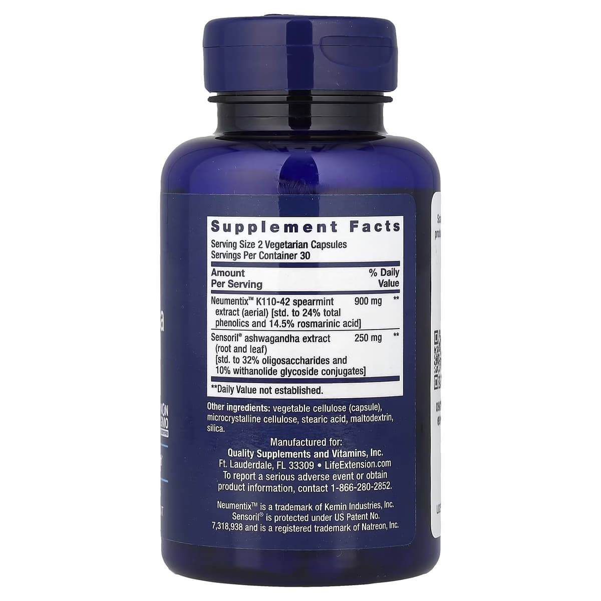Life Extension - Ashwagandha Plus Calm & Focus - 60 Vcaps