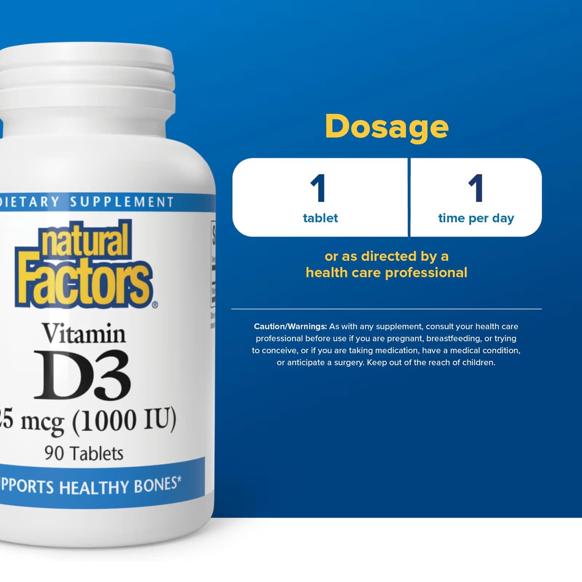 Natural Factors - Vitamin D3 - 90 Tabs