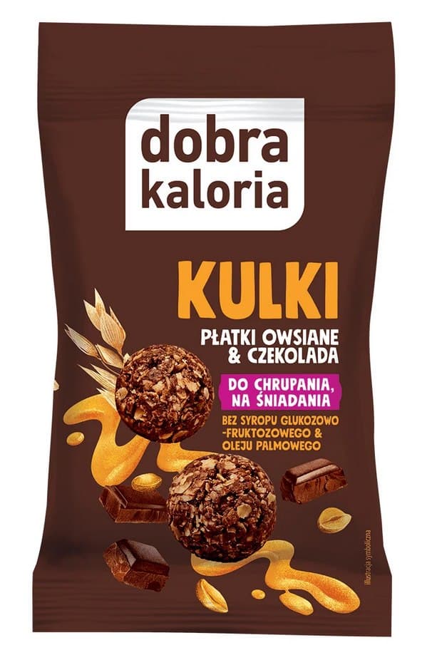 Dobra Kaloria - Oat Flakes & Chocolate Balls 40g – Dobra Kaloria förpackning