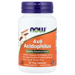 NOW Foods - 4X6 Acidophilus - Probiotic Supplement - 60 Vcaps