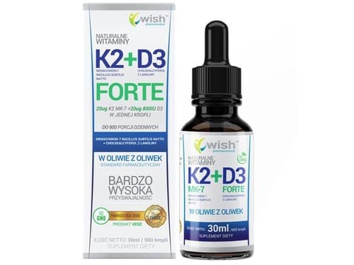 Wish - Vitamin K2+D3 Forte - 30ml – Wish förpackning