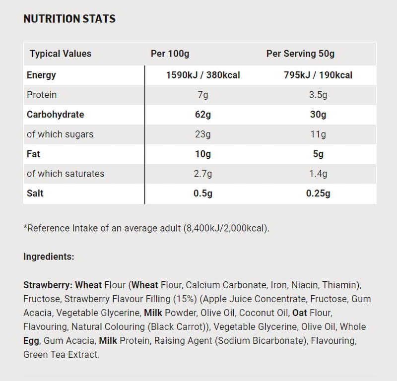 Science In Sport - SiS GO Energia Bakes - Hiilihydraattipatukka - Mansikka - 50g