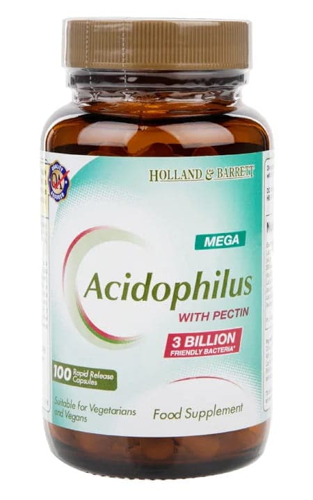 Holland & Barrett - Mega Acidophilus with Pectin - 100 Caps – Holland & Barrett förpackning