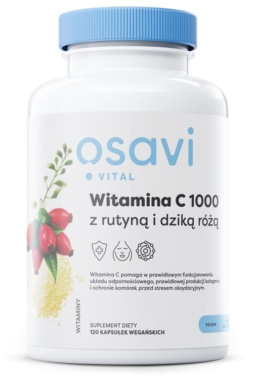 Osavi - Vitamin C 1000 With Rutin & Rose Hip - 120 Caps – Osavi förpackning