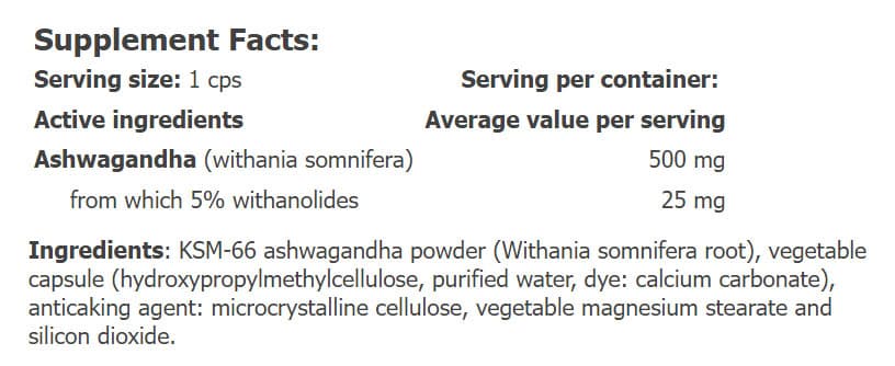 Amix - Ashwagandha KSM-66 Pure - 60 Vege-Caps