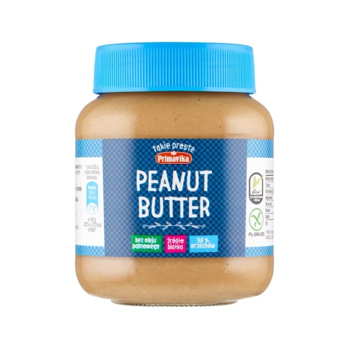 Primavika - Natural Peanut Butter 350g – Primavika förpackning