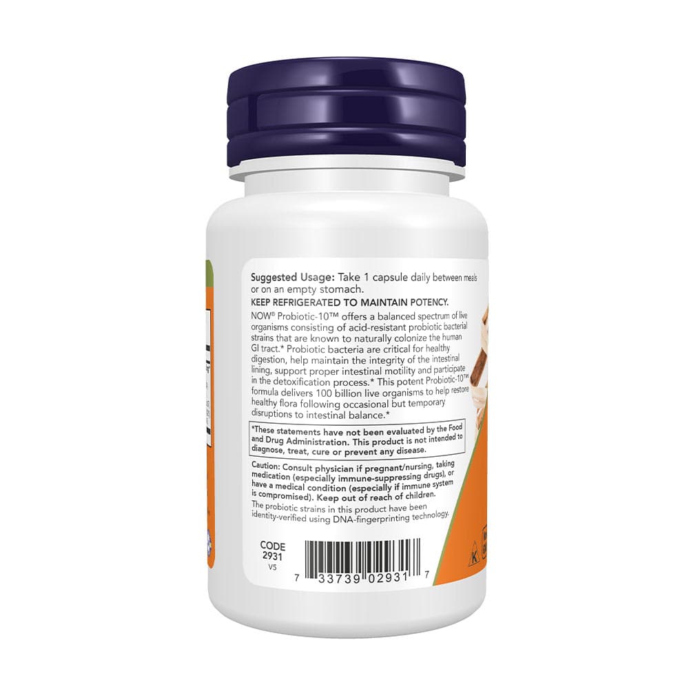 NOW Foods - Probiotik-10 100 Miljarder - 30 Vcaps