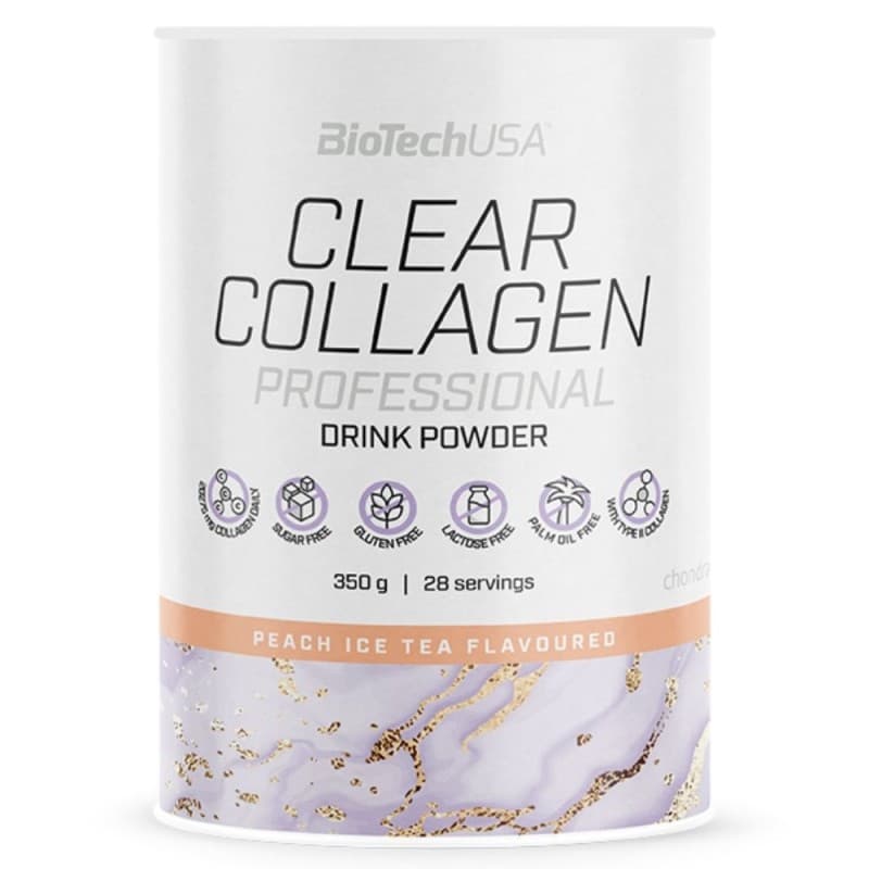 BioTechUSA - Clear Collagen Professional (Peach Iced Tea - 350g) – BioTechUSA förpackning
