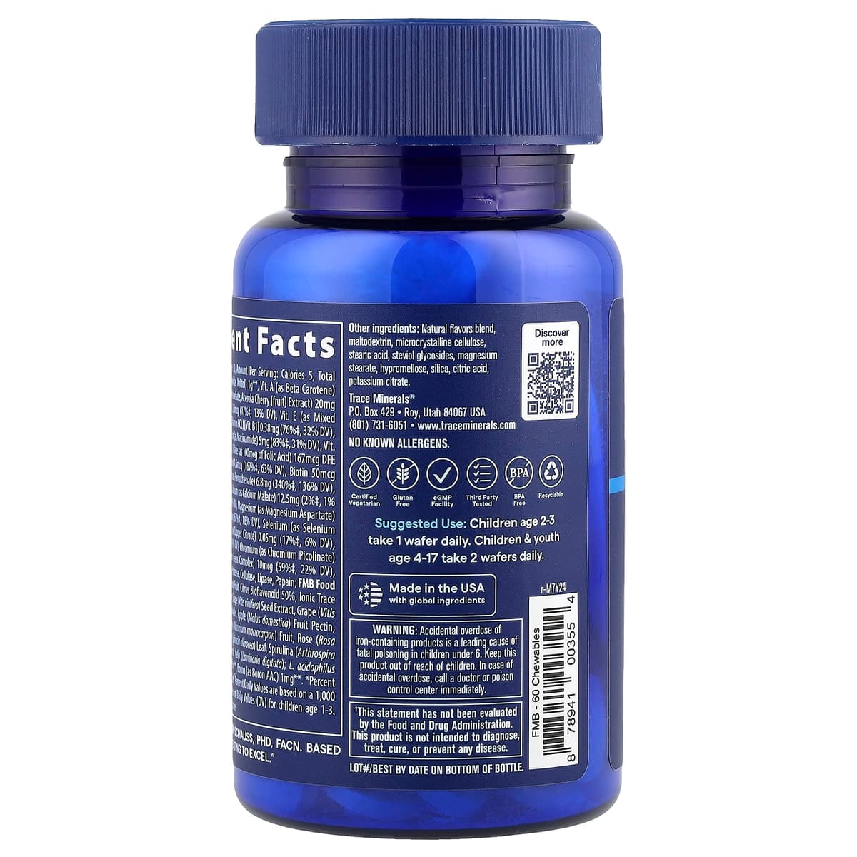 Trace Minerals - Feed My Brain - 60 Gummies Wafers