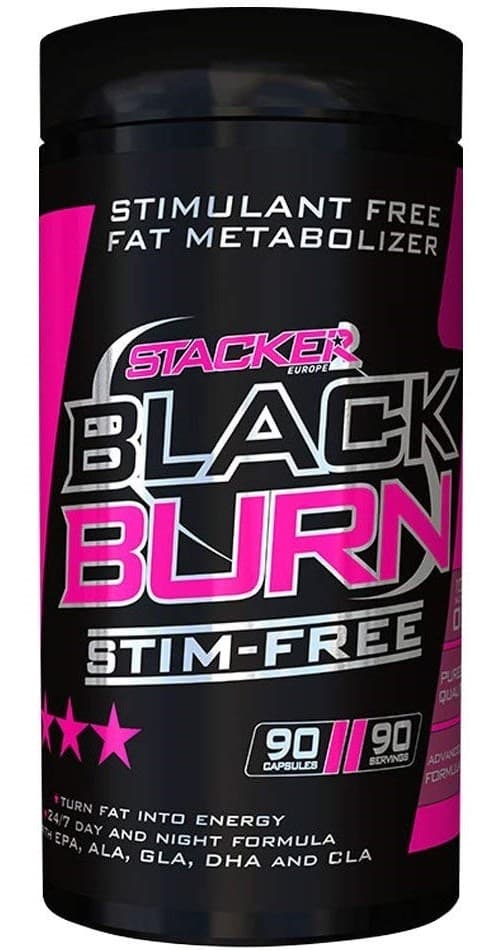 Stacker2 Europe - Black Burn - 90 Caps – Stacker2 förpackning