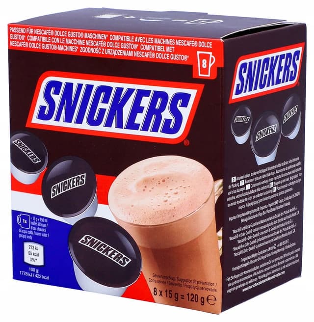 Mars - Snickers Hot Chocolate Capsules - 8 x 15g – Mars