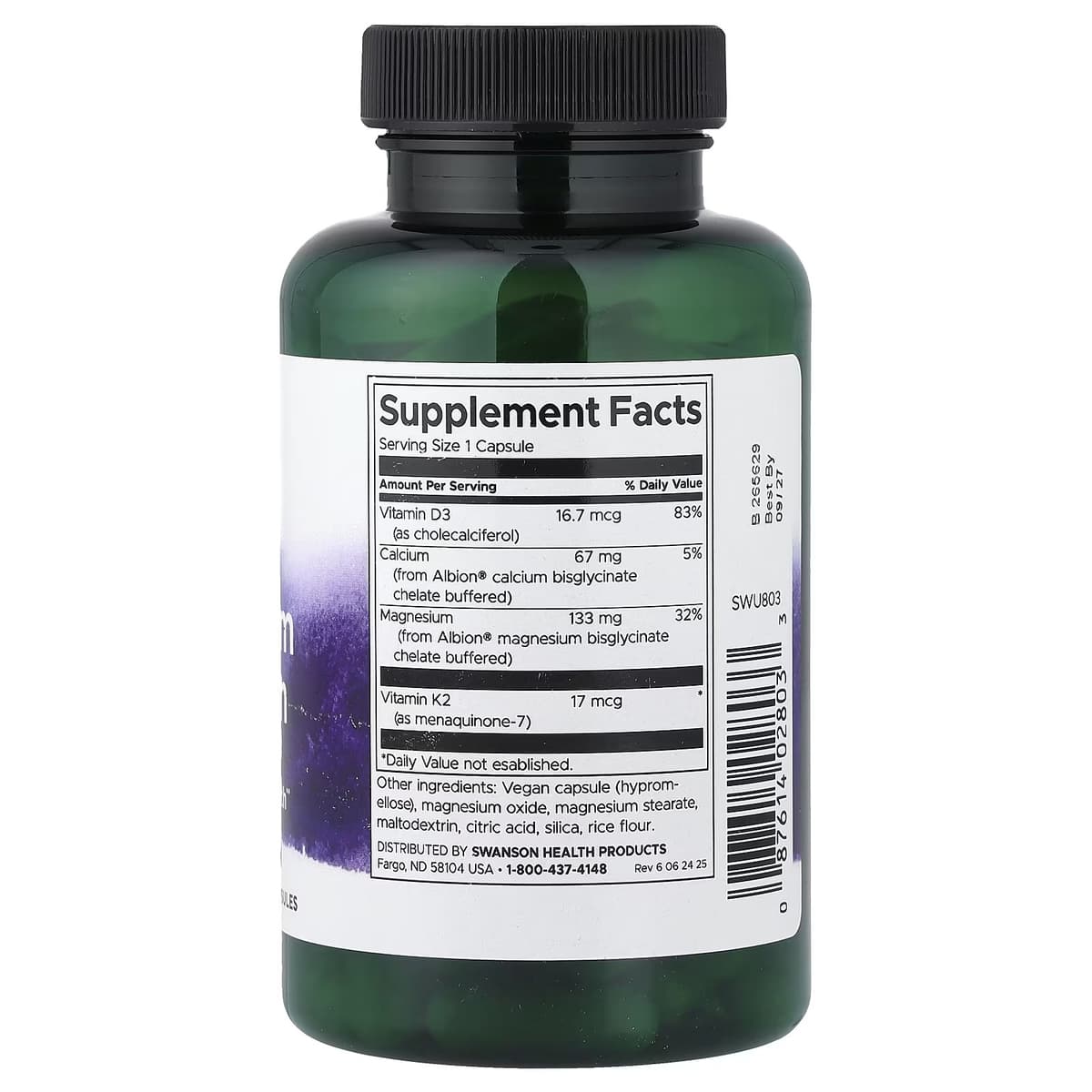 Swanson - Chelated Magnesium & Calcium with Vitamins D3 & K2