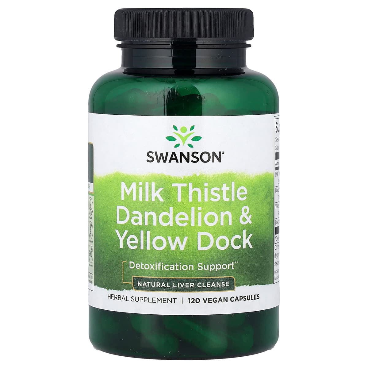 Swanson - Milk Thistle Dandelion & Yellow Dock - 120 Kapsler