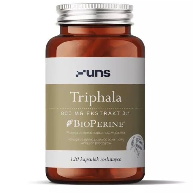 UNS - Triphala with BioPerine - 120 Caps – UNS förpackning