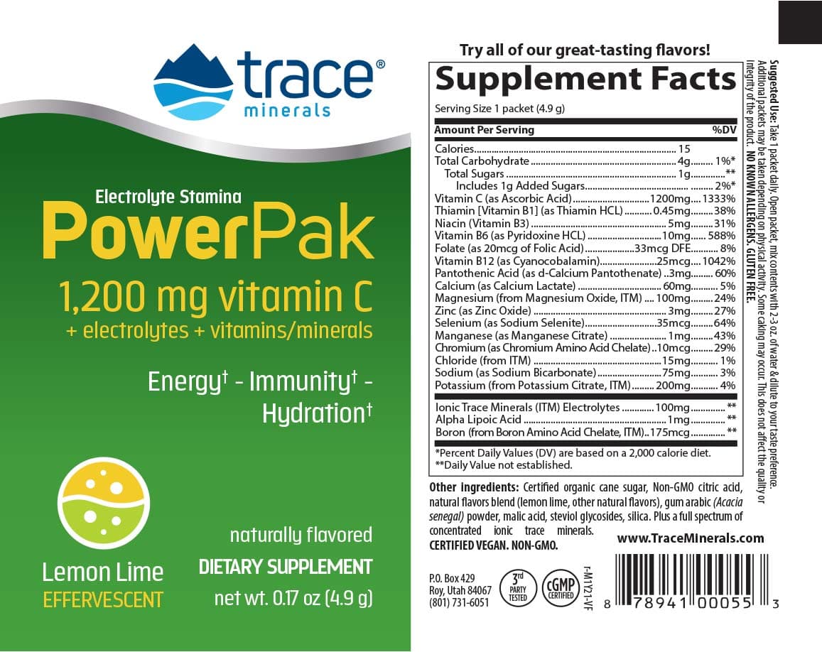 Trace Minerals - Lemon Lime - 30 Sachets