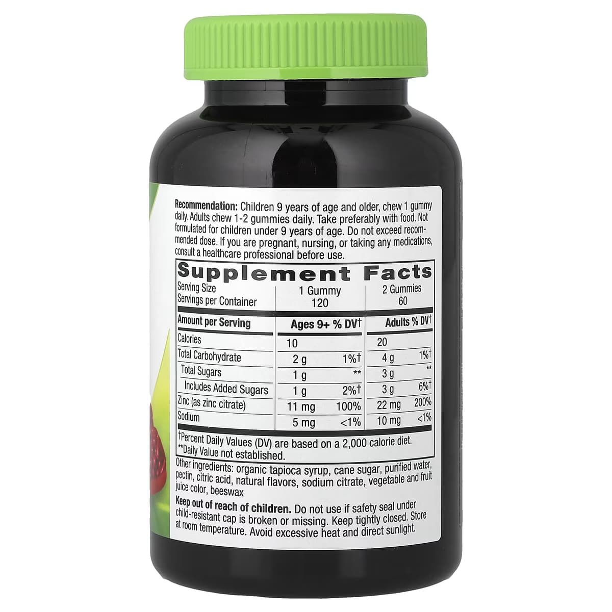 Nature'S Way - Zinc Gummies (Mixed Berry - 120 Gummies
