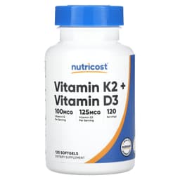 Nutricost - Vitamin K2 + Vitamin D3 - 120 Softgels