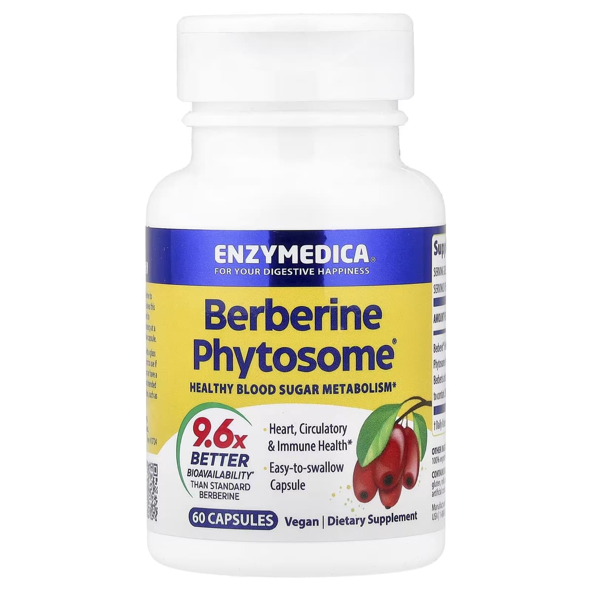 Enzymedica - Berberiini Phytosomaatti - 60 Kapselia