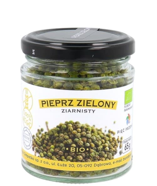 Pięć Przemian - Green Peppercorn Organic Gluten-Free 65g – Pięć Przemian förpackning