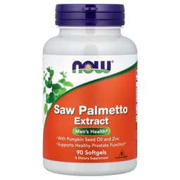 NOW Foods - Saw Palmetto Extract with Pumpkin Seed Oil and Zinc - 90 Capsules