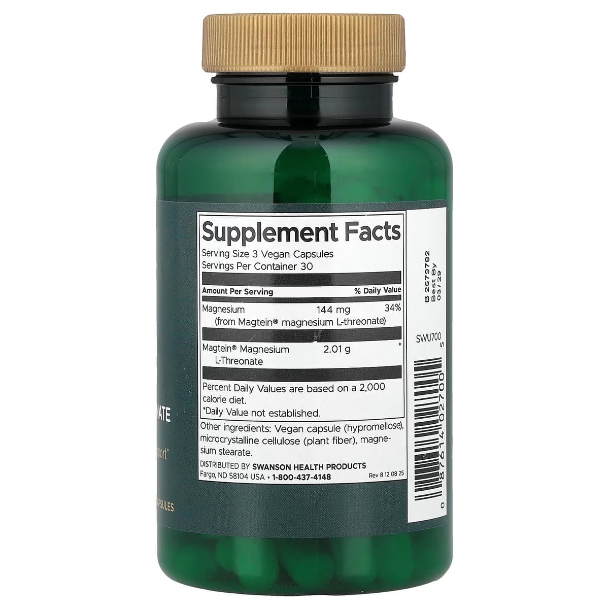 Swanson - L-Threonate Magnesium - 90 Caps