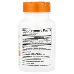 Doctor's Best - High Absorption CoQ10 with Bioperine 200mg - 60 Capsules