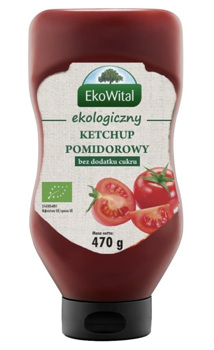 EkoWital - Tomato Ketchup - 470g – EkoWital förpackning