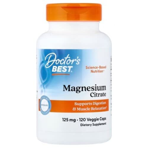 Doctor's Best - Magnesium Citrate, 125mg - 120 vcaps – Doctor's Best förpackning