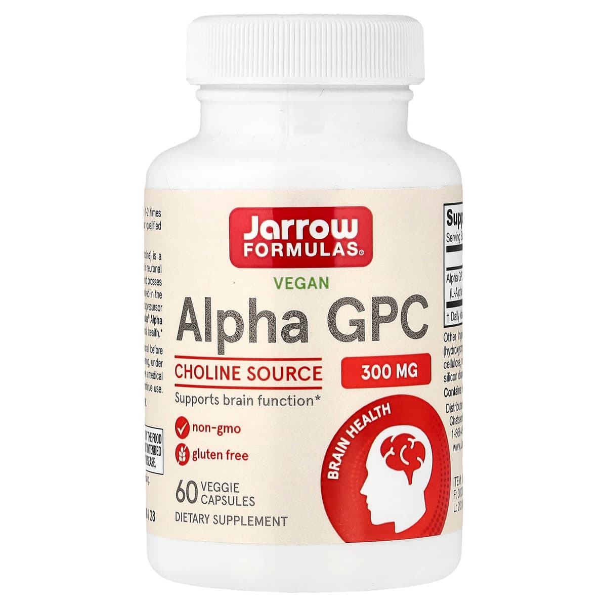 Jarrow Formulas - Alpha GPC - 60 kasviskapselia