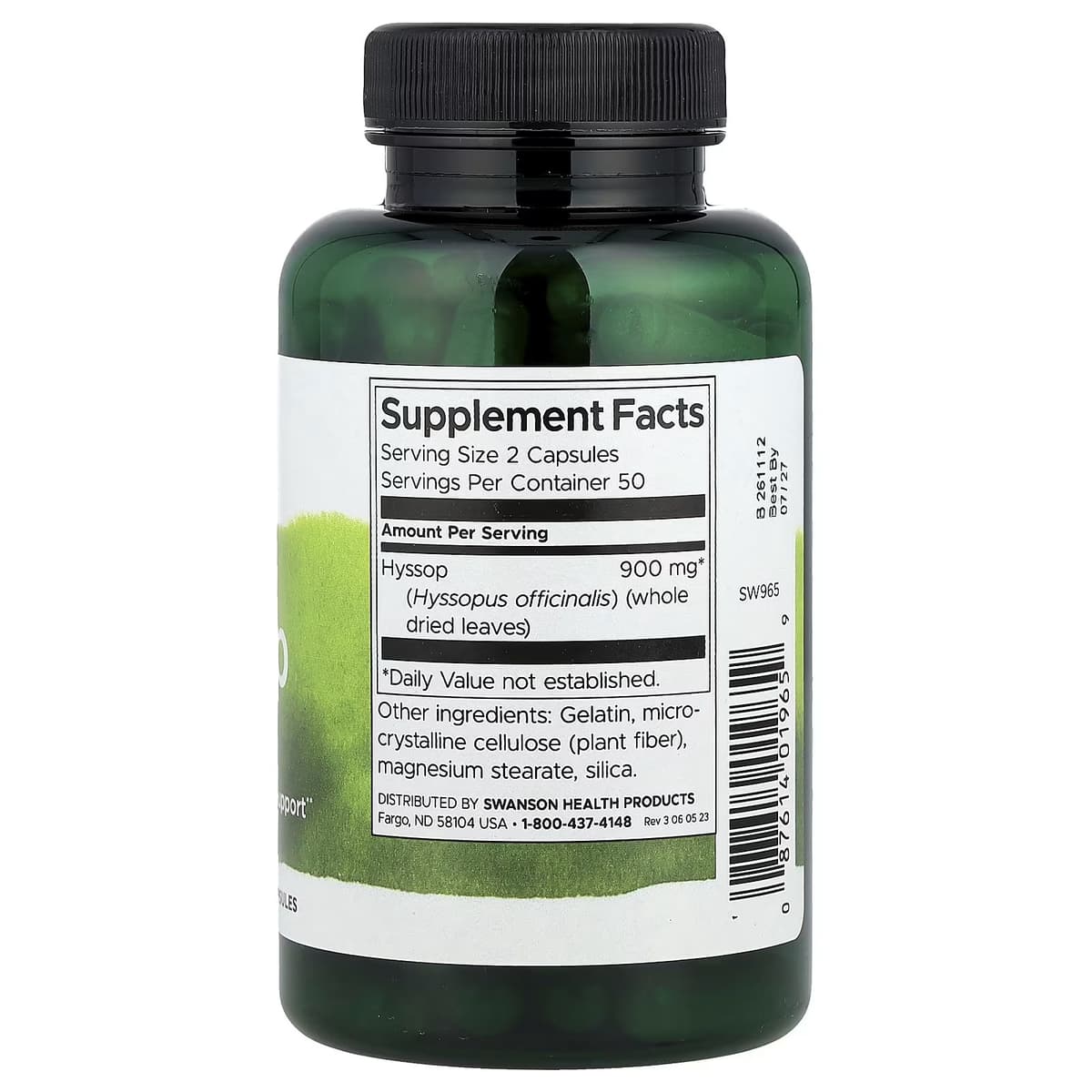 Swanson - Hyssop - 100 Caps