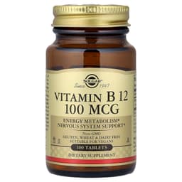 Solgar Vitamin B12 100mcg 100 Tabs