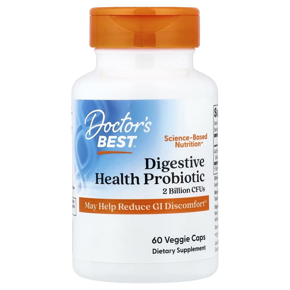 Doctor's Best - Digestive Health Probiotic - 60 Vcaps