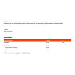 Gymbeam - Ginkgo Biloba + Magnesium - 90 Caps