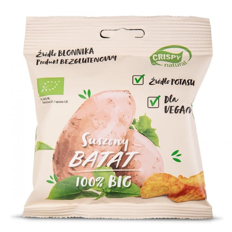 Crispy Natural Bataty BIO 18 g – Crispy Natural förpackning