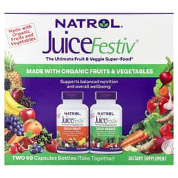 Natrol - JuiceFestiv - 60 + 60 Caps (Two 60 Capsule Bottles)