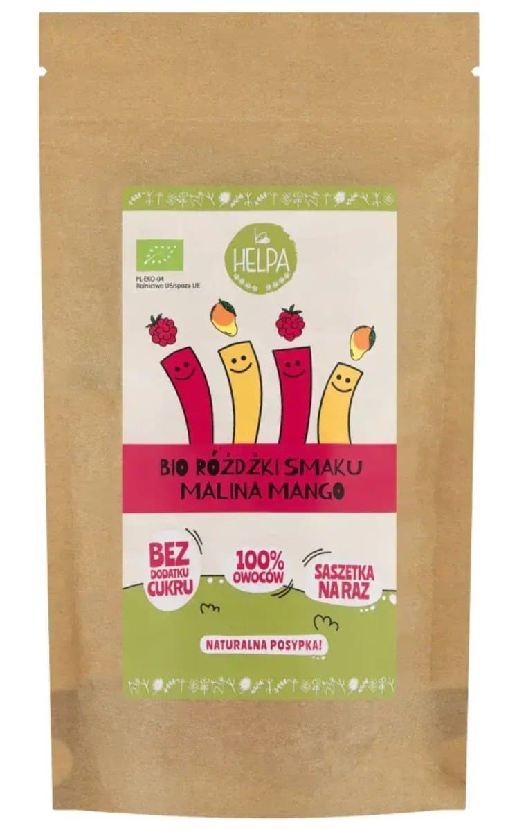 Helpa - Bio Fruit Sticks - 20g (10x2g sachets) – helpa förpackning