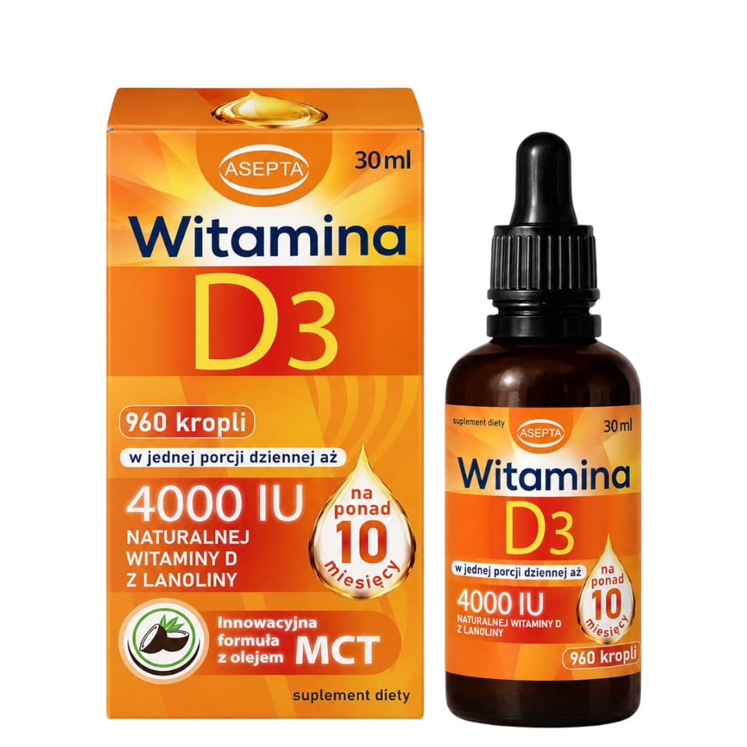 Asepta - Vitamin D3 - 30ml – Asepta förpackning
