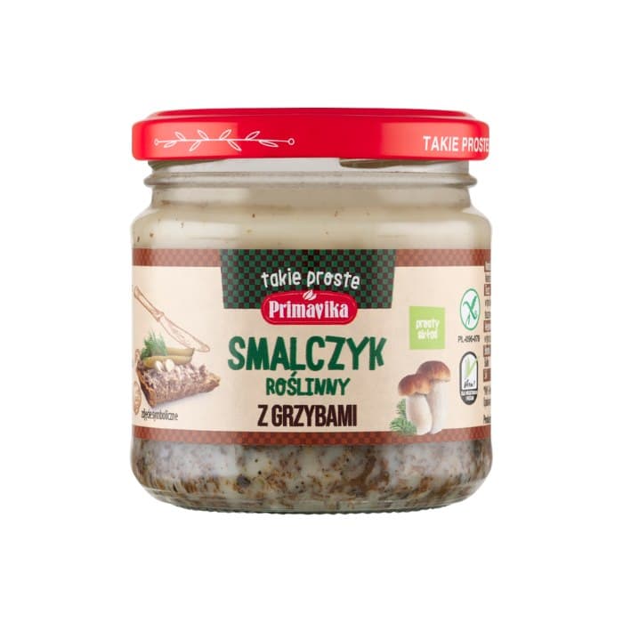 Primavika - Vegetarian Lard With Mushrooms - 160g – Primavika förpackning