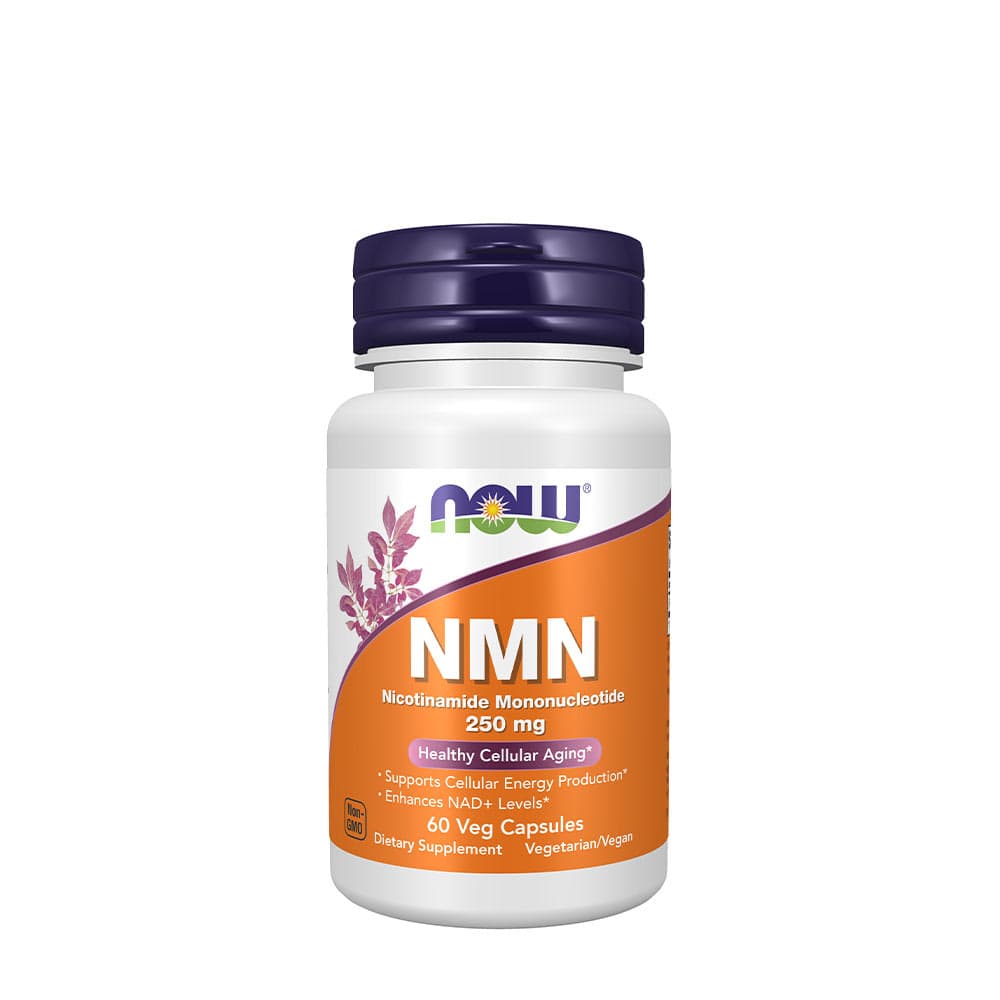 NOW Foods - NMN 250 mg - 60 Veg Capsules – NOW Foods förpackning
