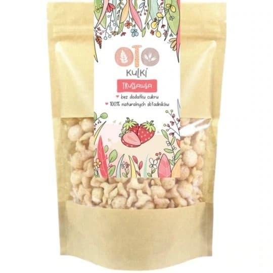 OTO - Strawberry Balls Cereal - 110g – OTO förpackning