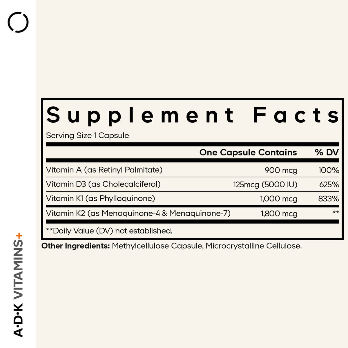 Codeage A D K Vitaminer+ - 180 Vcaps - 180 Vegetabilske Kapsler