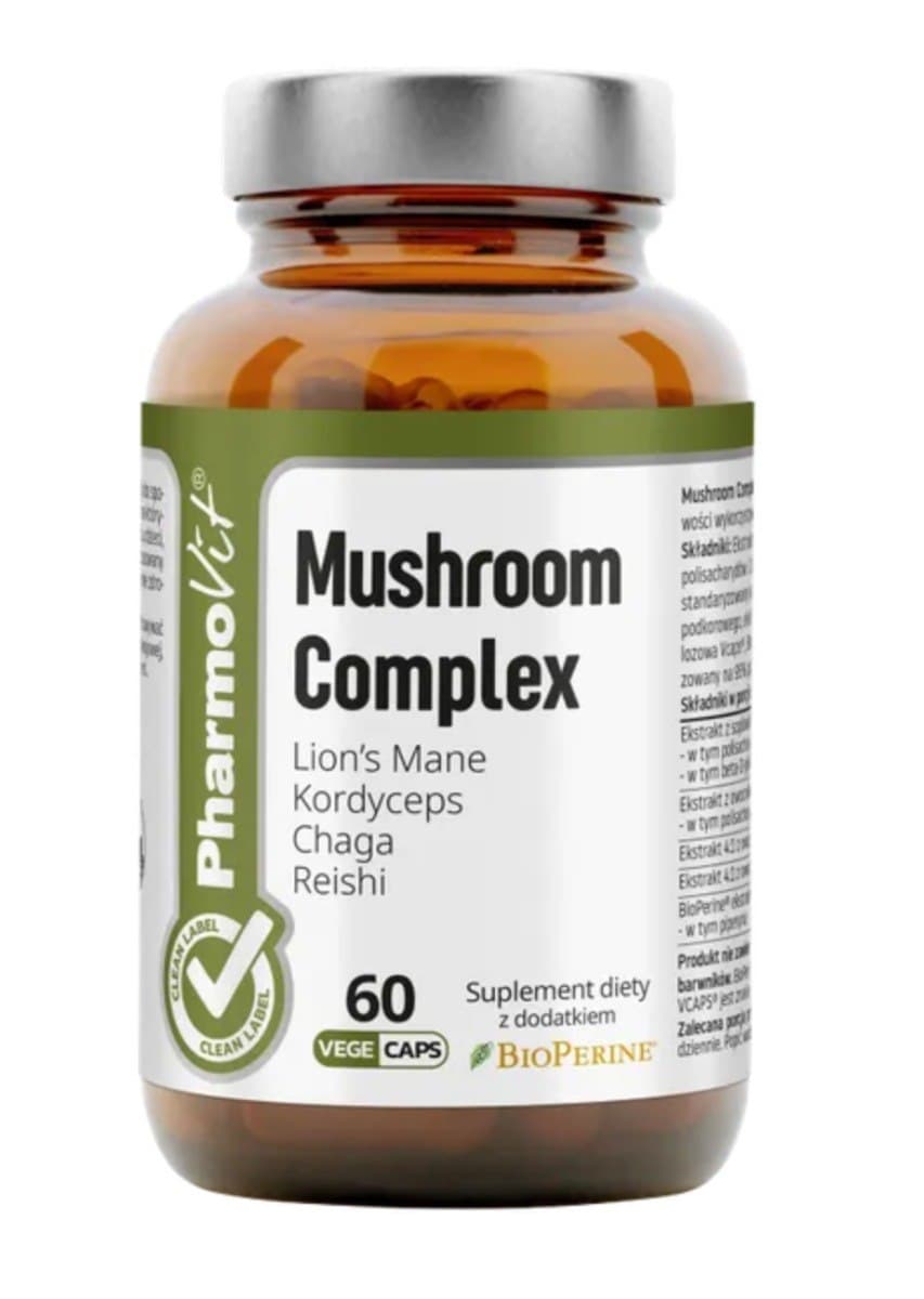 Pharmovit - Mushroom Complex - 60 Caps – Pharmovit förpackning