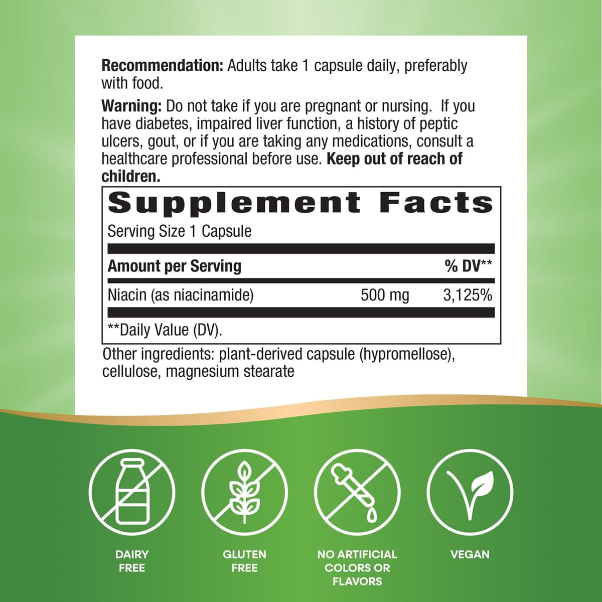 Nature'S Way - Niacinamide - 100 Kapsler