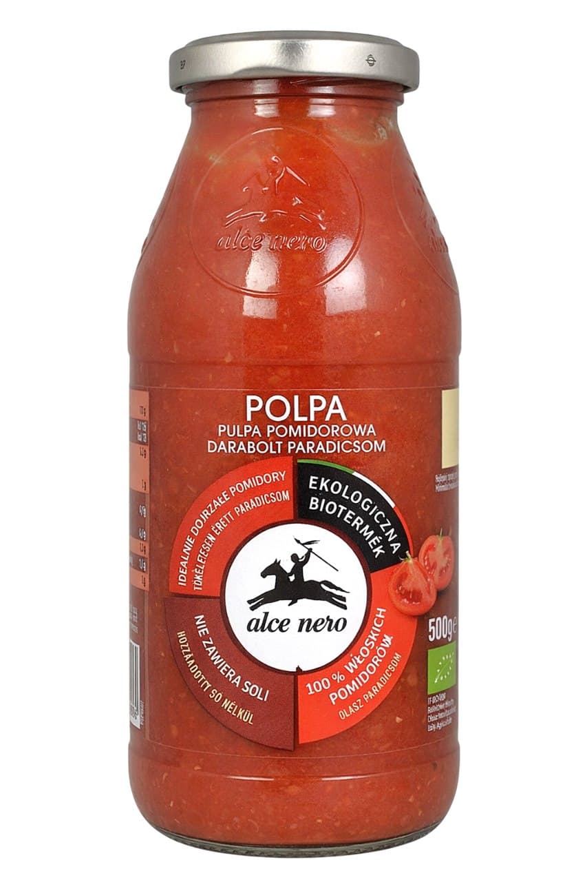 Alce Nero - Organic Tomato Pulp 500g – Alce Nero förpackning