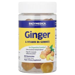Enzymedica - Ginger & Vitamin B6 Gummies - Lemon Ginger - 60 Gummies
