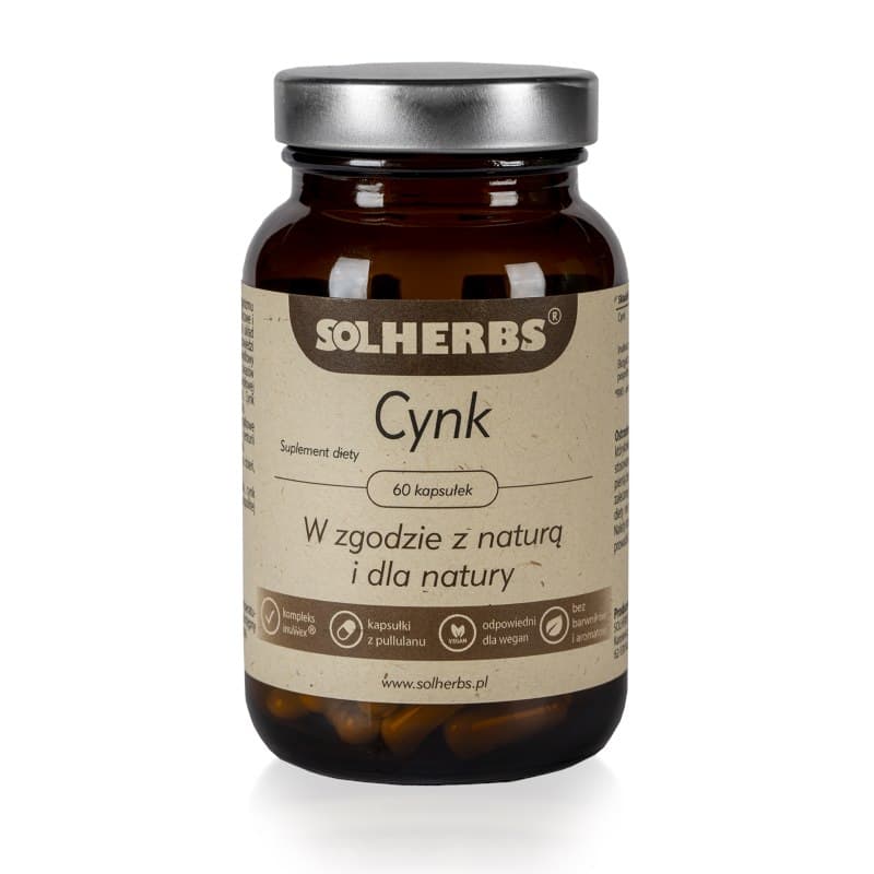 Solherbs - Zinc - 60 Caps – Solherbs förpackning