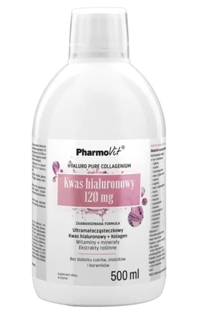 Pharmovit Kwas hialuronowy 120 mg ZF 500 ml – Pharmovit förpackning