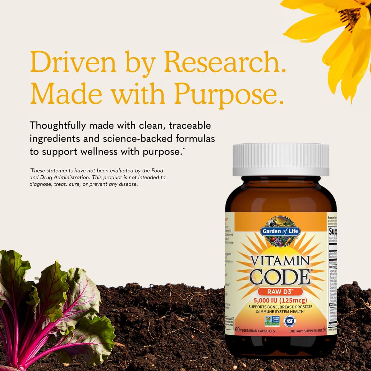 Garden Of Life - Vitamin Code Raw D3 - 60 Vcaps