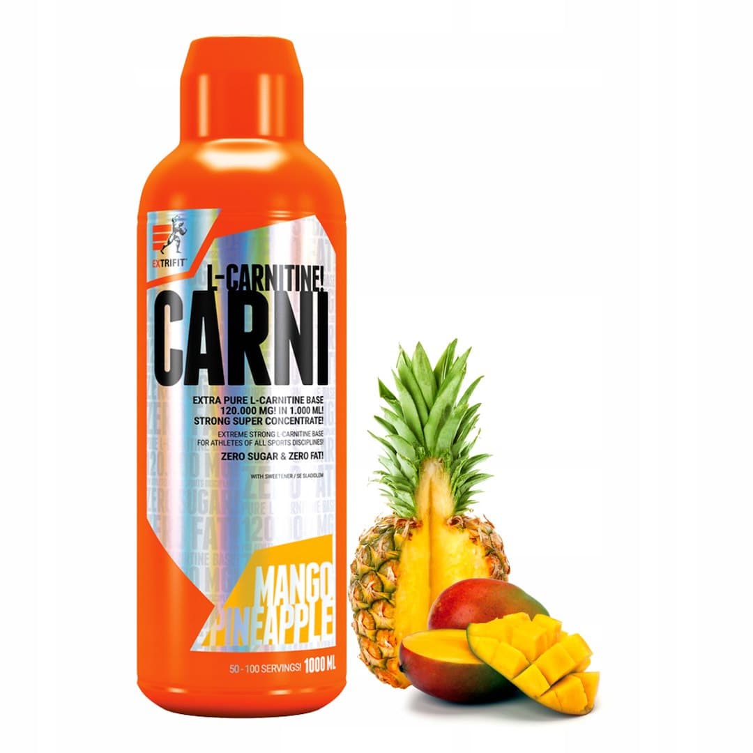 Extrifit Carni 120000 mg Liquid Ananas-mango 1000 ml – Extrifit förpackning